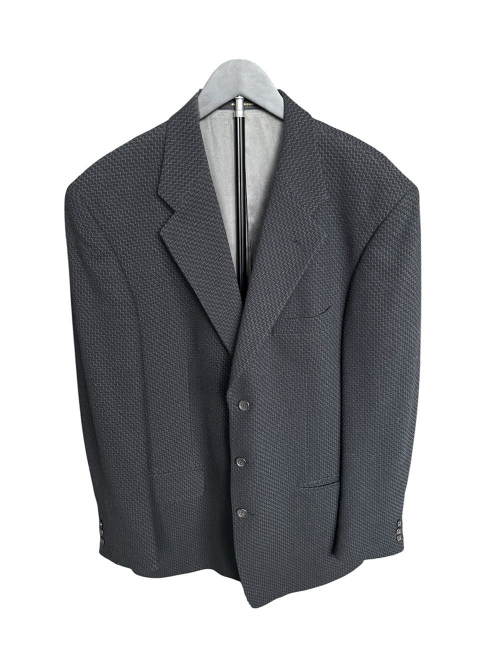 Tallia Uomo Men’s 42L Wool Blend Black Gray Textured Blazer Sport Coat